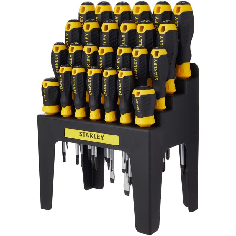 foto del prodotto stanley 062142 set di cacciaviti con supporto porta cacciaviti, 26 pezzi