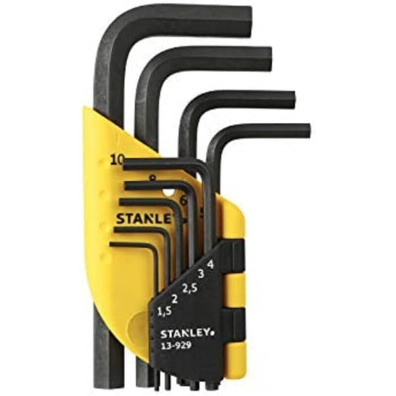 foto del prodotto stanley 1 13 929 set chiavi brugola esagonali piegate classiche 9 pezzi