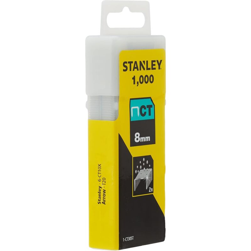 foto del prodotto stanley 1 ct305t graffette tipo ct set di 1000 pz 8 mm