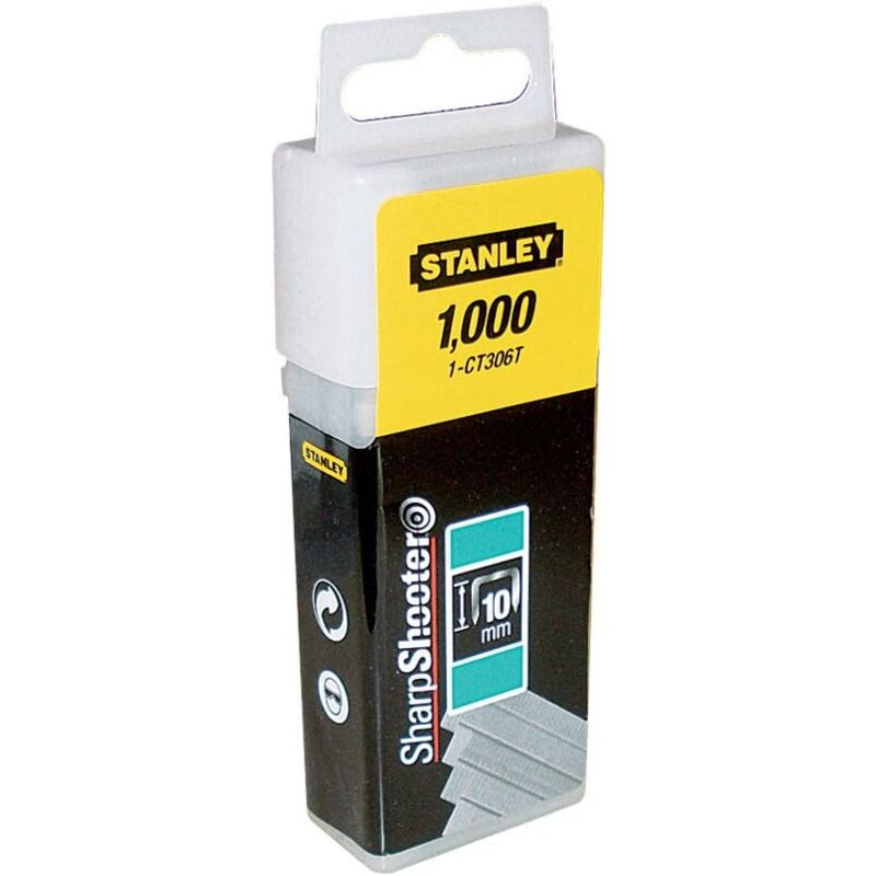 foto del prodotto stanley 1 ct306t graffette tipo ct set di 1000 pz 10 mm