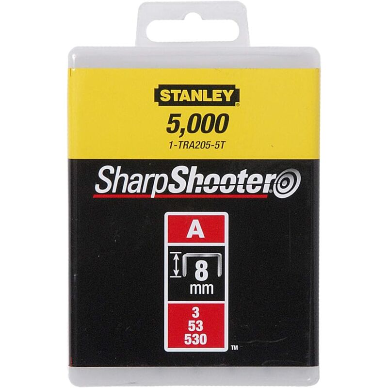 foto del prodotto stanley 1 tra205 5t graffette tipo a 8 mm 5000 pezzi
