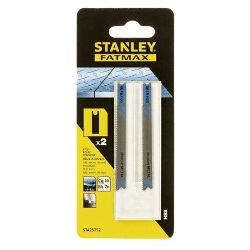 foto del prodotto stanley 2 lame 70x1.0 1.5 x metallo hss
