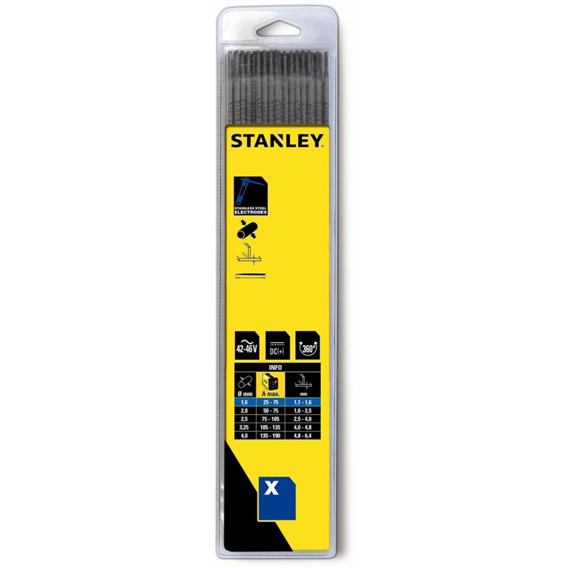 foto del prodotto stanley 460726 elettrodi in acciaio inox confezione da 10 