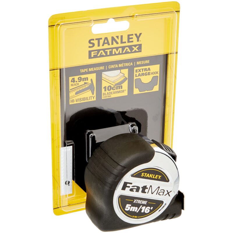 foto del prodotto stanley 5 33 886, metro a nastro 5 m, retrattile, custodia in alluminio, gamma fatmax