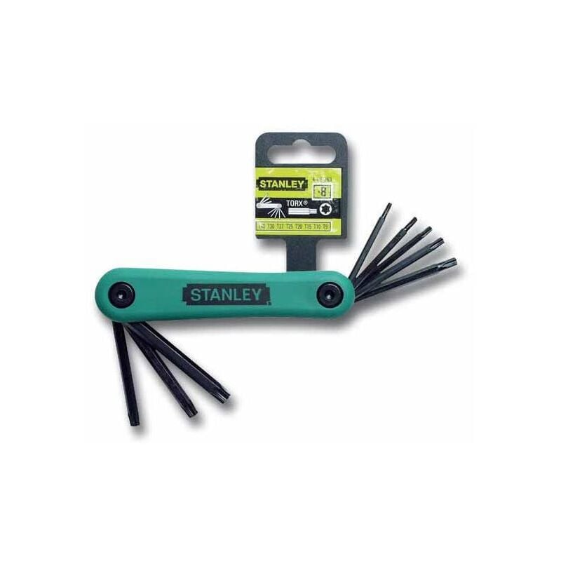 foto del prodotto stanley 8 pezzi set 8 chiavi maschioesagonale torx da t9 a t40 con supporto tascabile