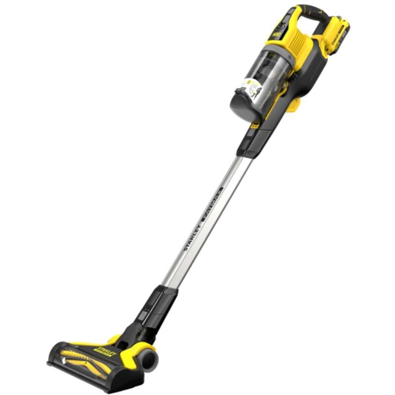 foto del prodotto stanley aspiratore a batteria 18v, 1 batteria 2,0 ah li ion, caricabatterie sfmcvs001d1 qw