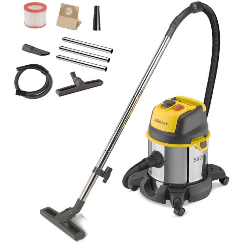 foto del prodotto stanley aspiratore solidi e liquidi sxvc20xte potenza assorbita 1400 w, capacit fusto 20 l 