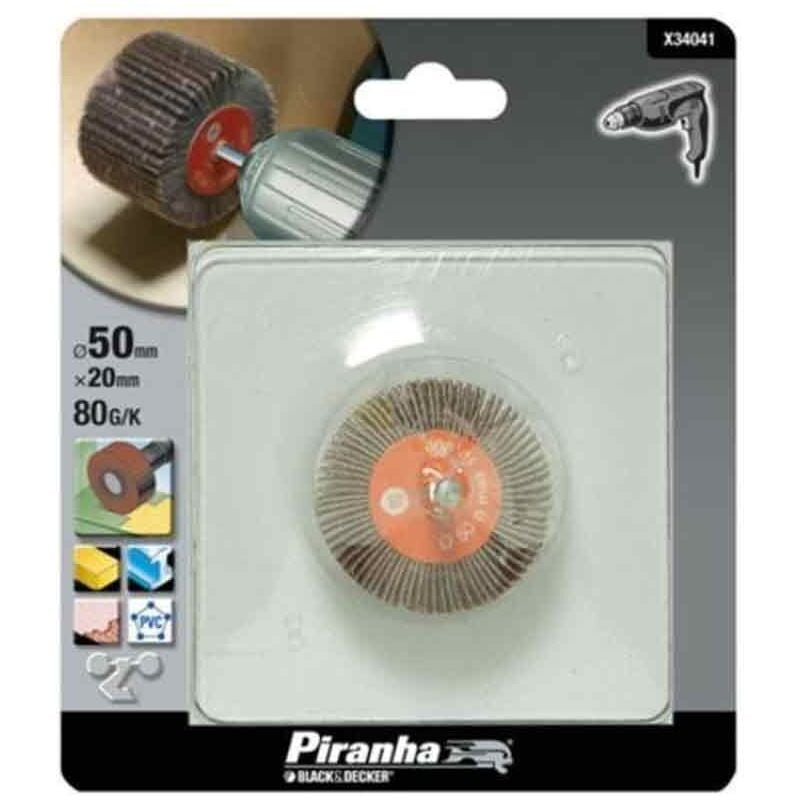 foto del prodotto stanley black decker mola a lamelle 50 mm grana 80 per trapano black and decker x34041