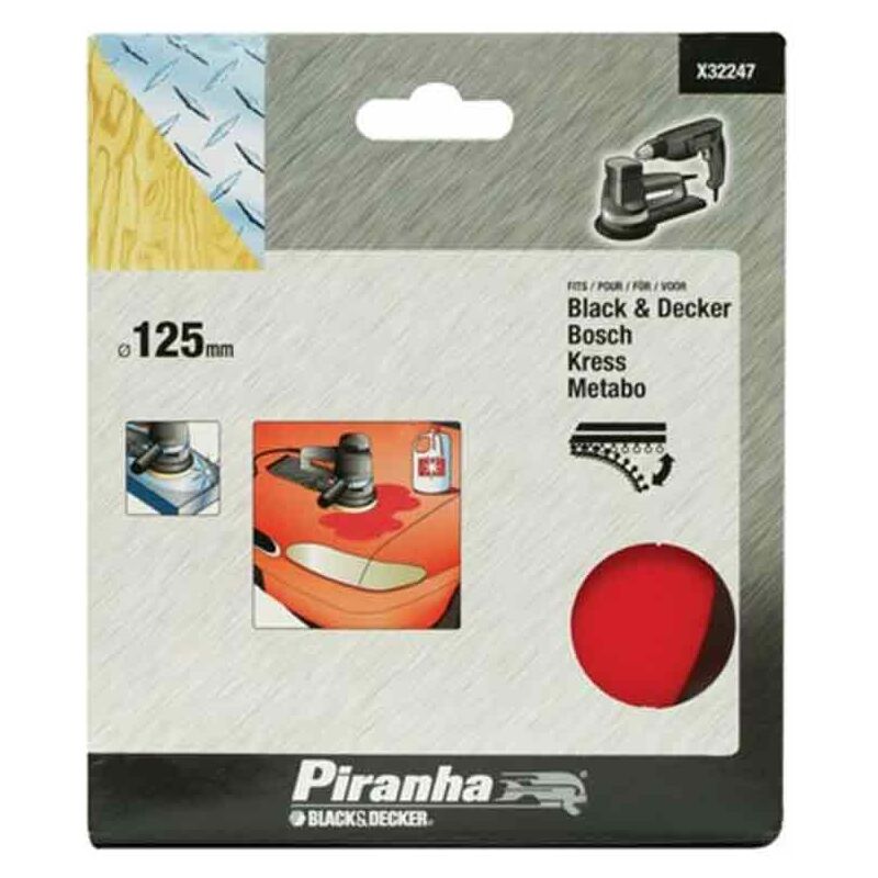 foto del prodotto stanley black decker tampone 125 mm per levigatrici rotorbitali black and decker x32247