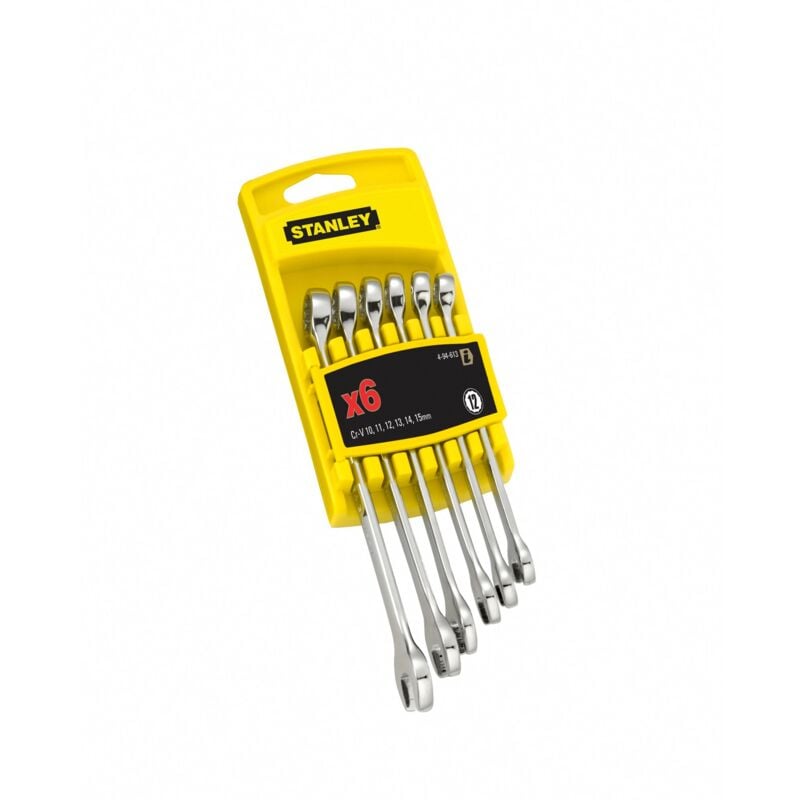 foto del prodotto stanley chiavi miste set di 6 pezzi da 10, 11, 12, 13, 14, 15 mm 4 94 646