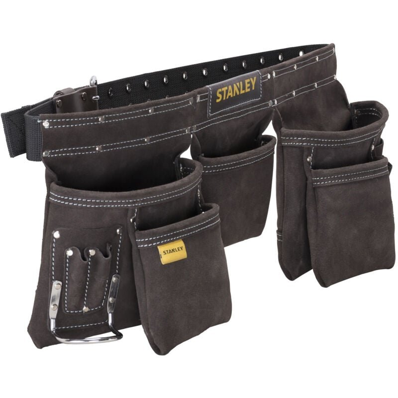 foto del prodotto stanley cintura portautensili pelle cintura robusta e regolabile tasche multiple e portautensili stst1 80113