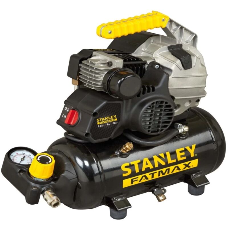 foto del prodotto stanley compressore aria portatile lubrificato futura range hy 227 8 6e 6l 2hp