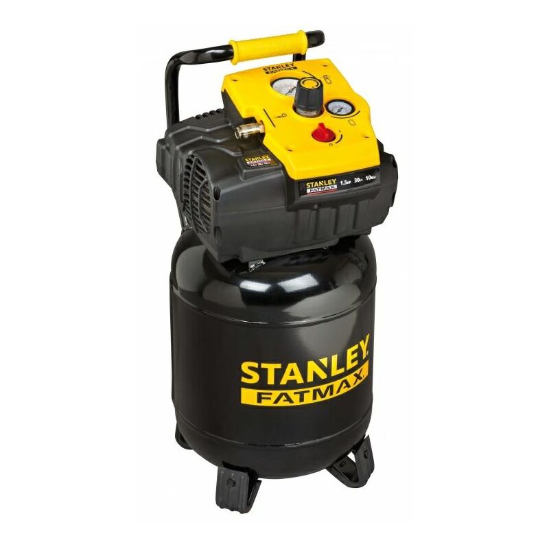 foto del prodotto stanley compressore verticale oil free da 30l fatmax ol195, 1,5hp, pressione 10 bar, design compatto, bassa manutenzione, ideale per officine, fai