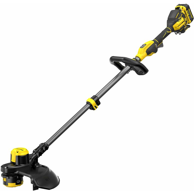foto del prodotto stanley fatmax tagliabordi a batteria litio motore brushless, ampiezza taglio 33 cm, velocit regolabile, doppia impugnatura 18 v 4.0 ah,