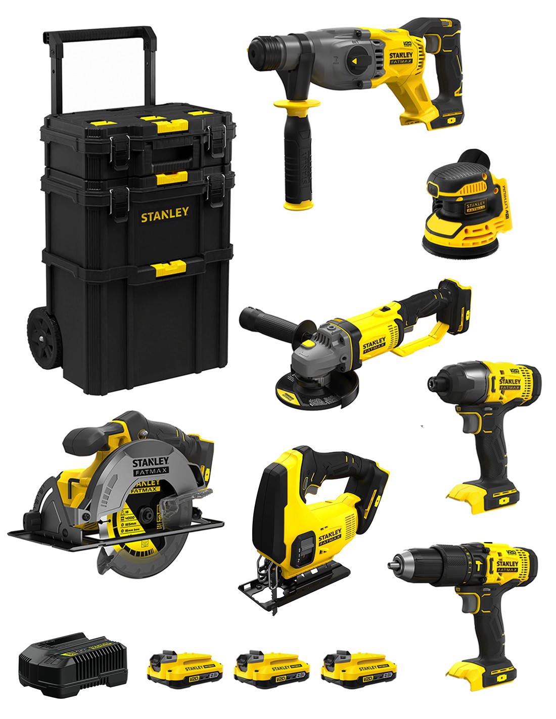 foto del prodotto stanley fatmax v20 stanley fatmax kit svk706 sfmch900 sfmcg400 .. 8435587919636