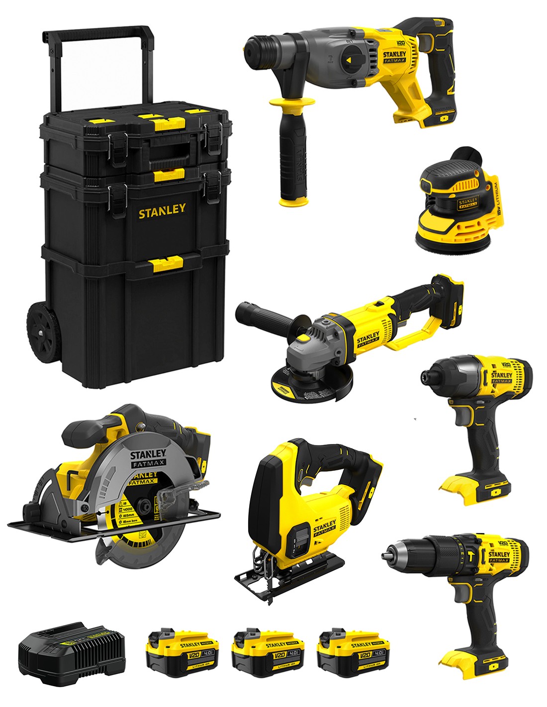 foto del prodotto stanley fatmax v20 stanley fatmax kit svk707 sfmch900 sfmcg400 .. 8435587919643