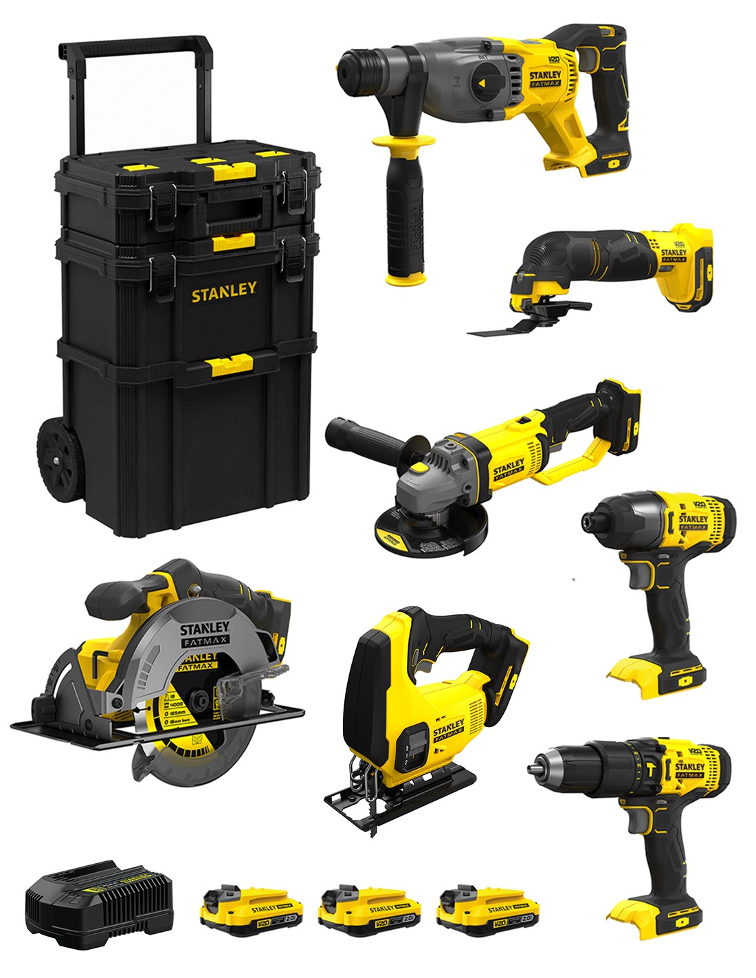 foto del prodotto stanley fatmax v20 stanley fatmax kit svk708 sfmch900 sfmcg400 .. 8435587919650