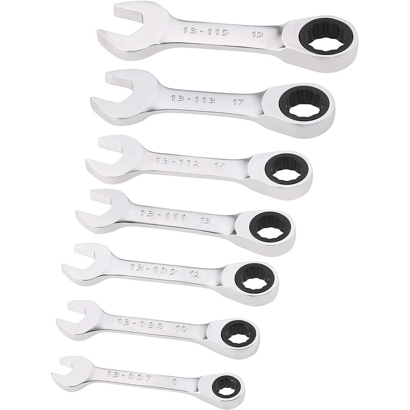 foto del prodotto stanley fmmt82900 0 set 7 chiavi combinate a cricchetto corte