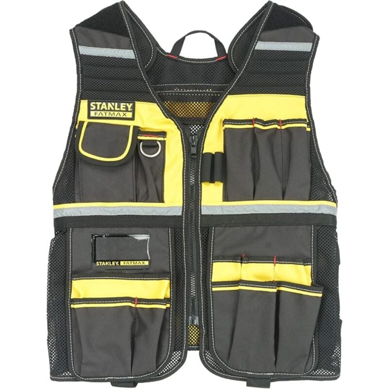 foto del prodotto stanley fmst1 71181 gilet multitasche traspirante tessuto strisce rinfrangenti