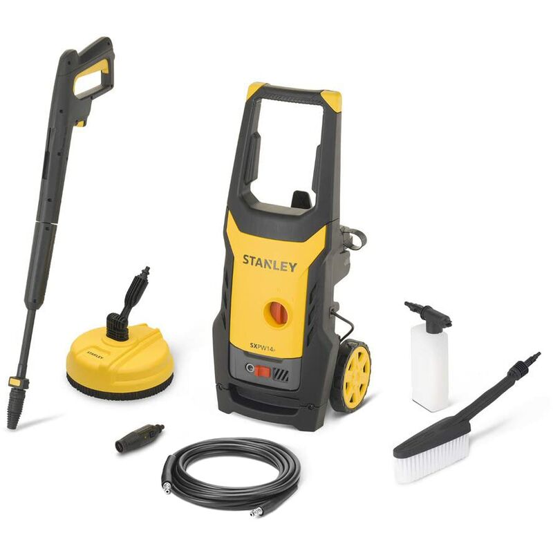 foto del prodotto stanley idropulitrice ad alta pressione sxpw14pe con patio cleaner e spazzola fissa 1400 w, 110 bar, 390 l h 