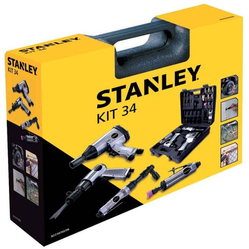 foto del prodotto stanley kit 34 utensili pneumatici per compressore aria