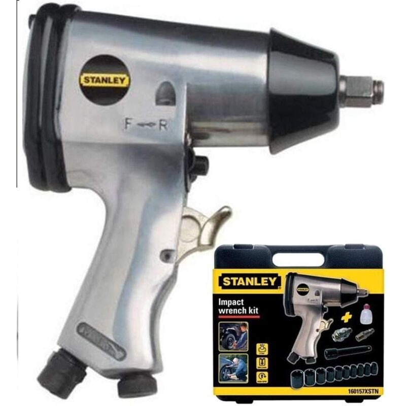 foto del prodotto stanley - kit avvitatore impulsi 1 2 10 bussole aria compressa pistola pneumatica