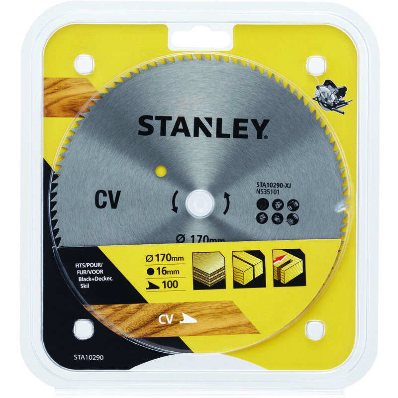 foto del prodotto stanley lama per seghe circolari mm.170 foro 16 denti 100 sta10290 