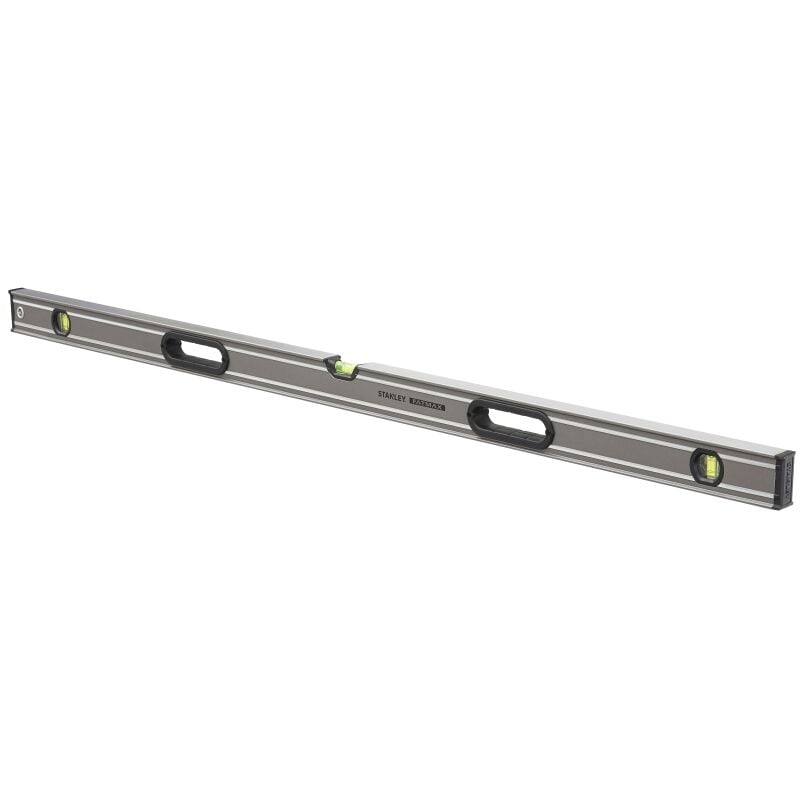 foto del prodotto stanley livella in alluminio rettificata fatmax cm.120 3 bolle 0 43 648 con 2 impugnature