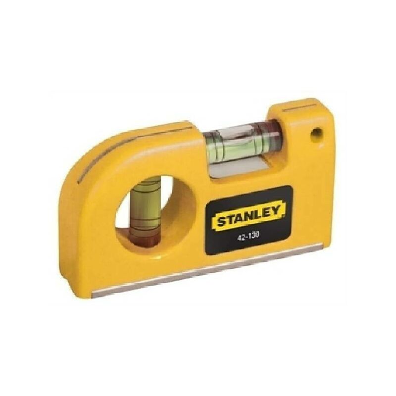 foto del prodotto stanley livella tascabile 8,7cm 2 bolle base magnetica 042130