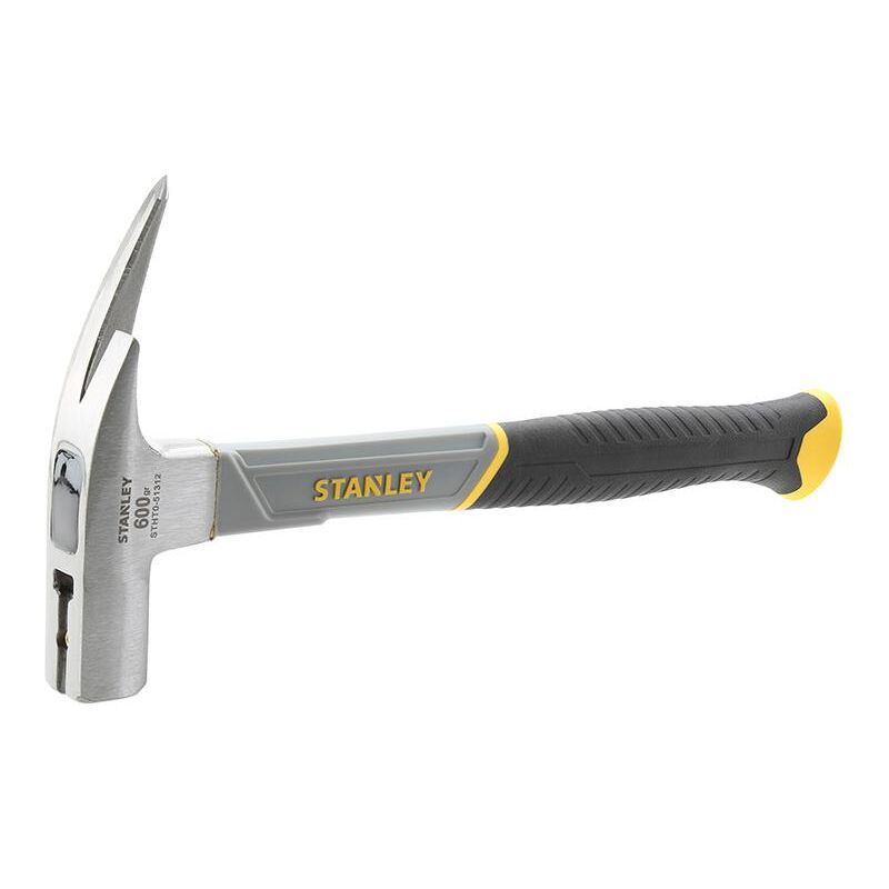 foto del prodotto stanley martello de falegname de fibra de vetro stht0 51312 600 g, 336 mm de lunghezza, confibravetro nucleo, testa lucida, manico antiscivolo
