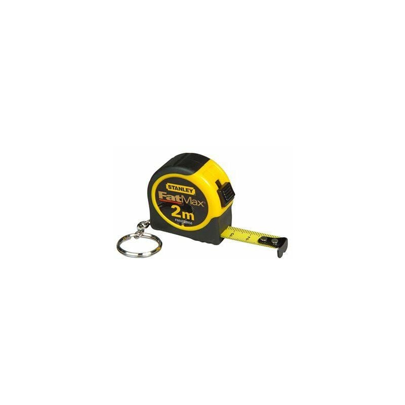 foto del prodotto stanley mini flessometro 2m x 13mm con portachiavi in contenitore di plastica fmht1 33856