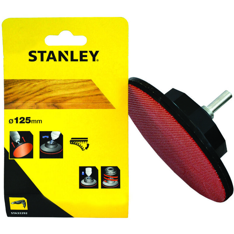 foto del prodotto stanley platorello flessibile con velcro per trapano mm.125 codolo mm.6 sta32292 