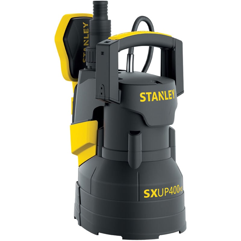 foto del prodotto stanley pompa immersione per acque chiare sxup400pce 400 w, portata max. 9.000 l h, prevalenza massima 8 m 