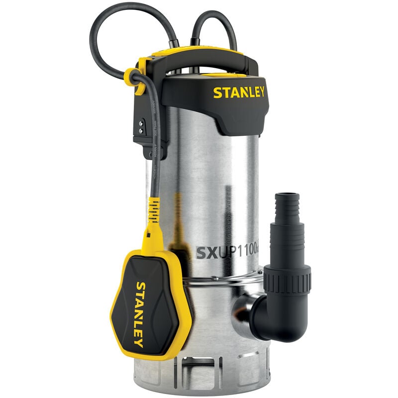 foto del prodotto stanley pompa immersione per acque scure sxup1100xde 1.100 w, portata max. 16.500 l h, prevalenza massima 10,5 m 