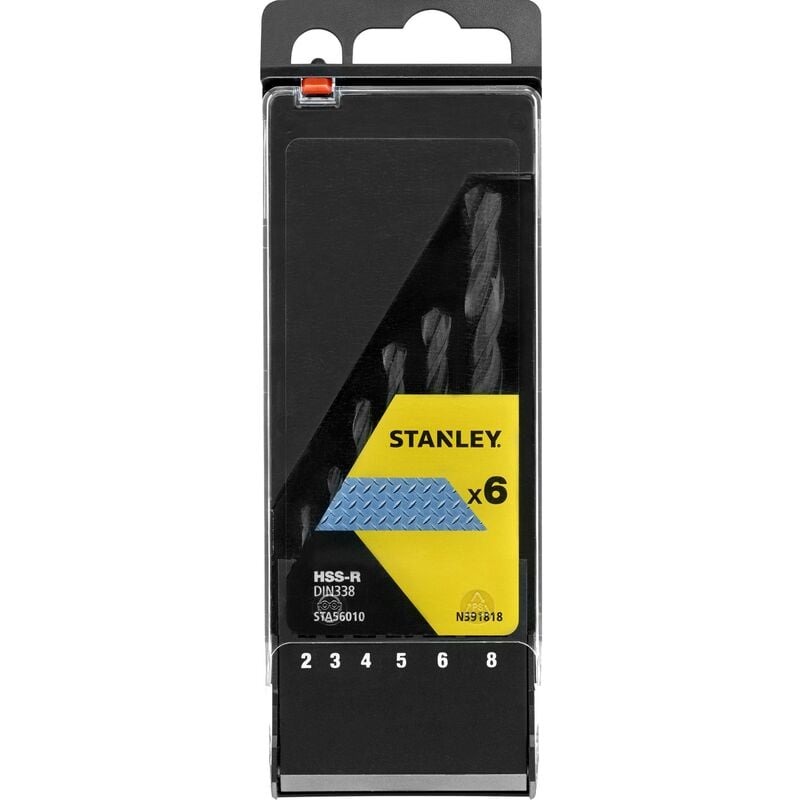 foto del prodotto stanley - punta per metallo hss-r in set set 6 pz da mm 2 a 8 -- df 5500025