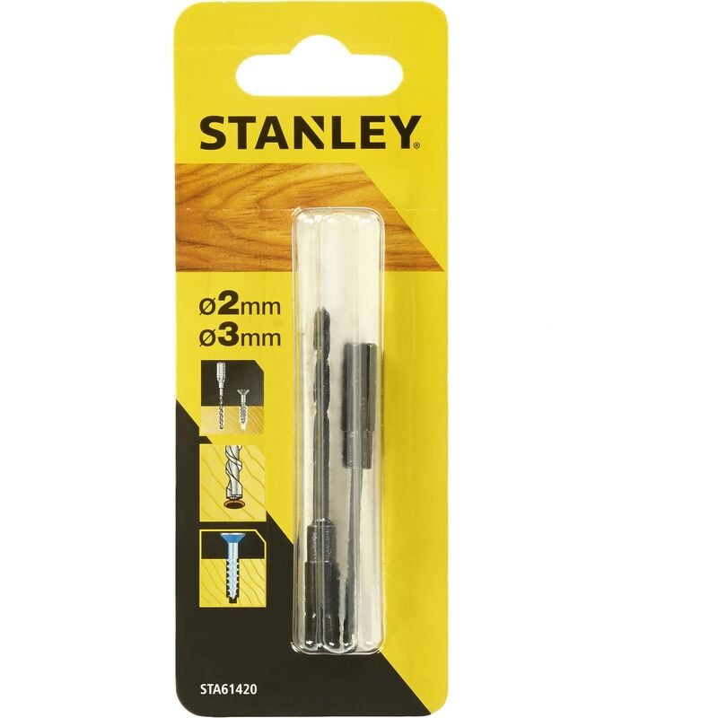 foto del prodotto stanley punta pilota per avvitatore 2 pezzi 1 pezzo 2 mm, 1 pezzo 3 mm.