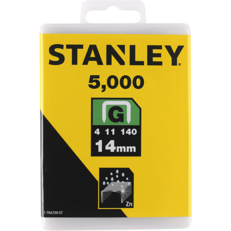 foto del prodotto stanley scatola di 5000 graffette tipo g da 14 mm