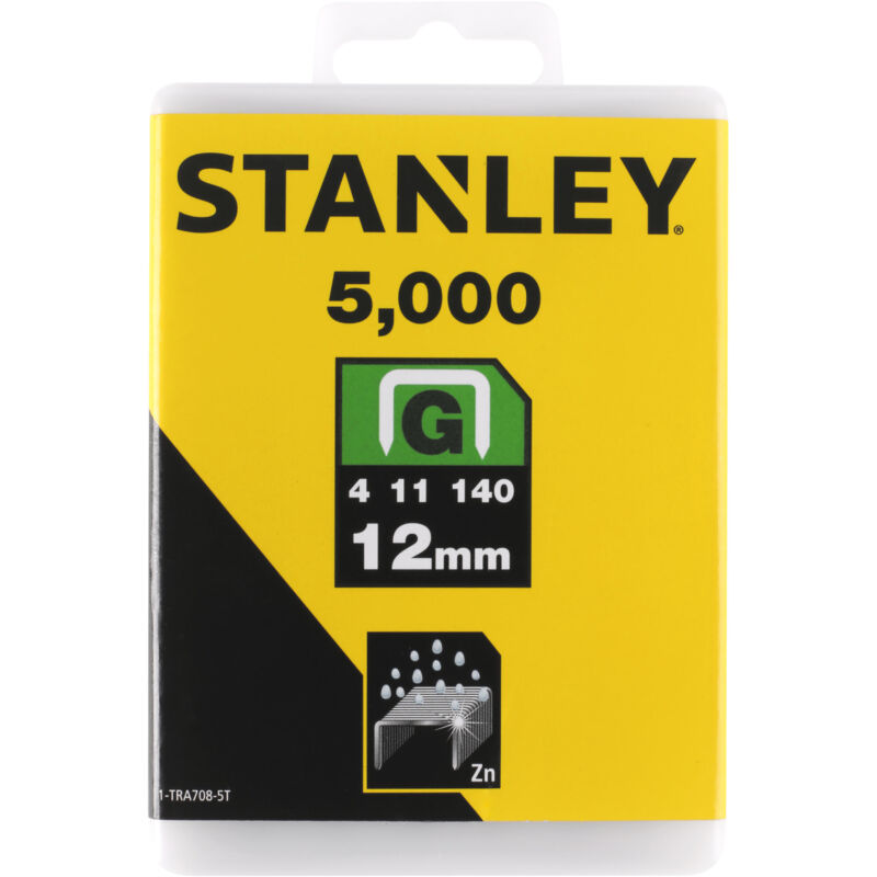 foto del prodotto stanley scatola di 5000 punti metallici tipo g da 12 mm