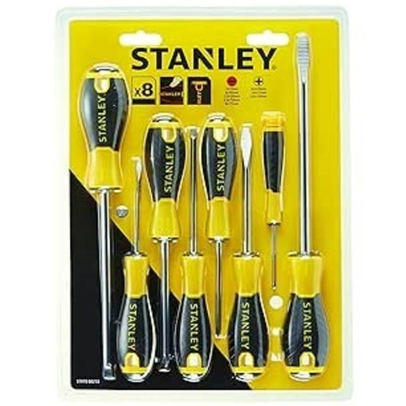 foto del prodotto stanley serie 8 cacciaviti taglio e croce essential