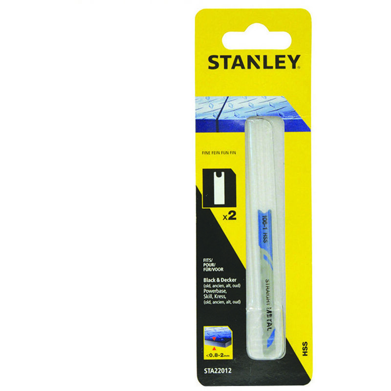 foto del prodotto stanley set 2 lame fresate per seghetto alternativo per metallo mm.70x0.7 fine sta22012 