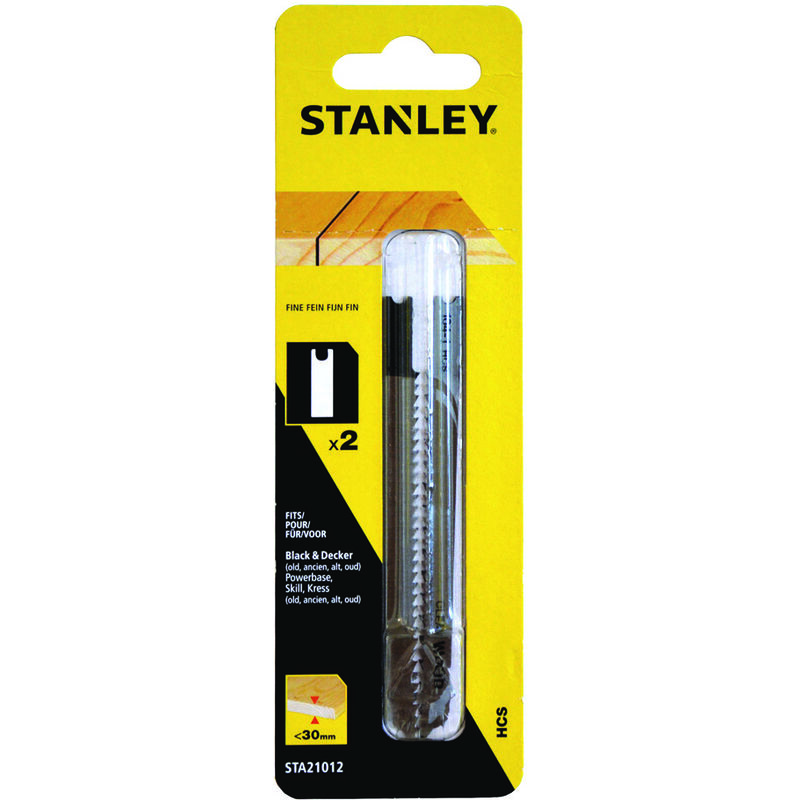 foto del prodotto stanley set 2 lame rettificate per seghetto alternativo per legno mm.100x3.0 medio sta21012 