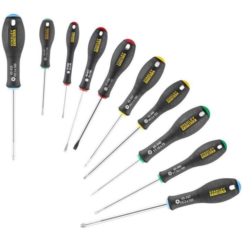 foto del prodotto stanley set di 10 cacciaviti fatmax fmht0 62128 elettricista meccanico phillips pozidriv
