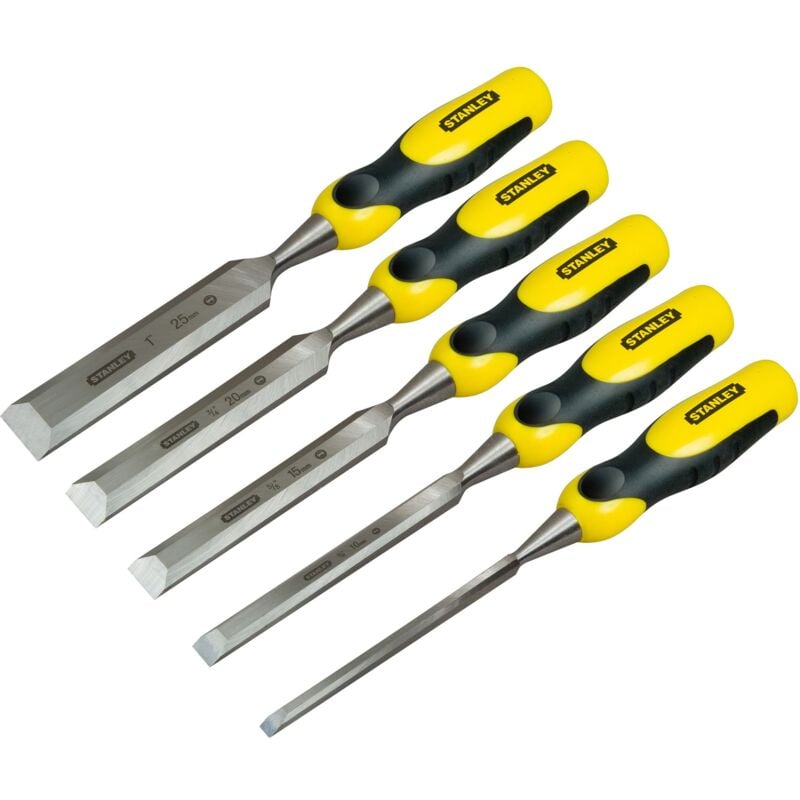 foto del prodotto stanley set di scalpelli 5 pezzi 6 10 15 20 25 mm impugnatura bicomponente 2 16 888