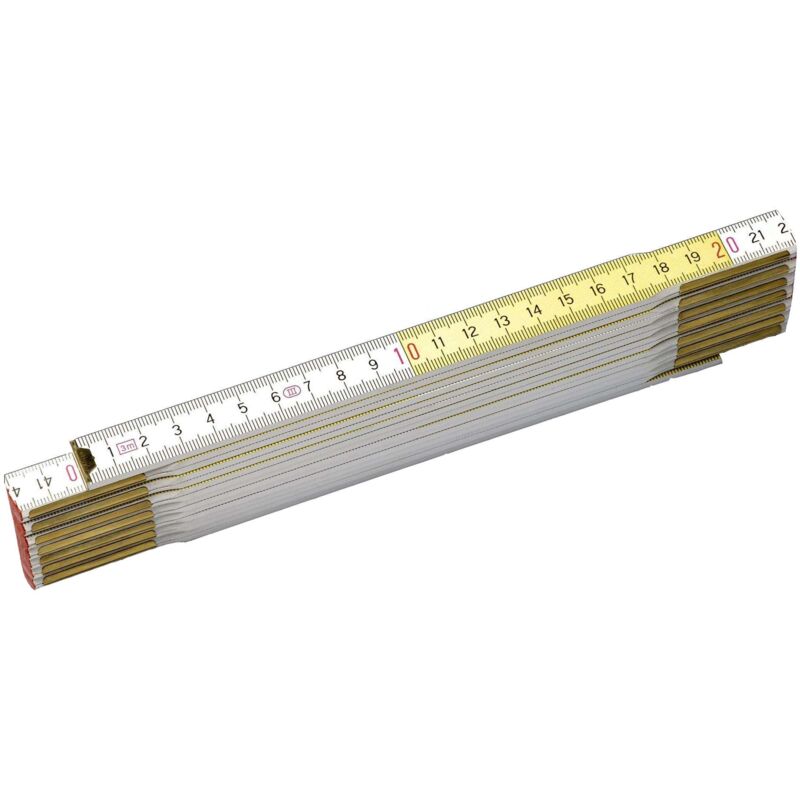 foto del prodotto stanley st doppio metro bianco giallo spessore 3 mm