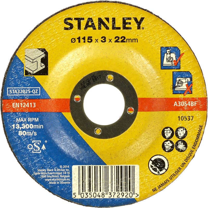 foto del prodotto stanley sta32025 x32025 mola x sem. angolari d.115 piranha