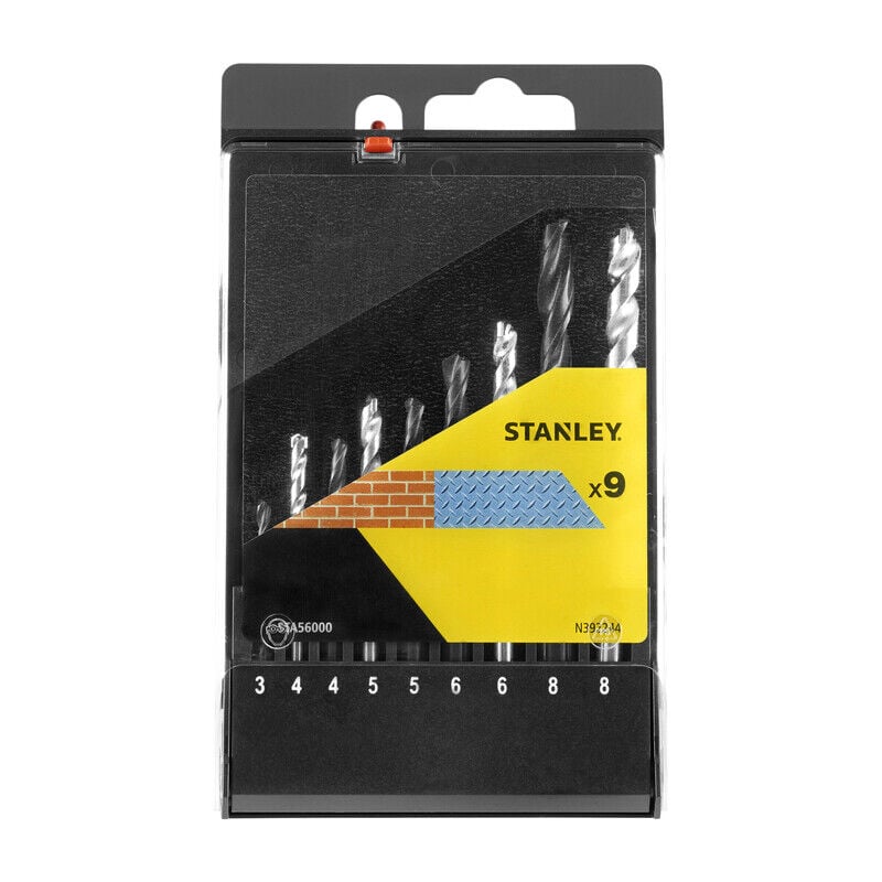 foto del prodotto stanley sta56000 x56000 cassetta 9 punte 5 hss 4 zinc. piranha