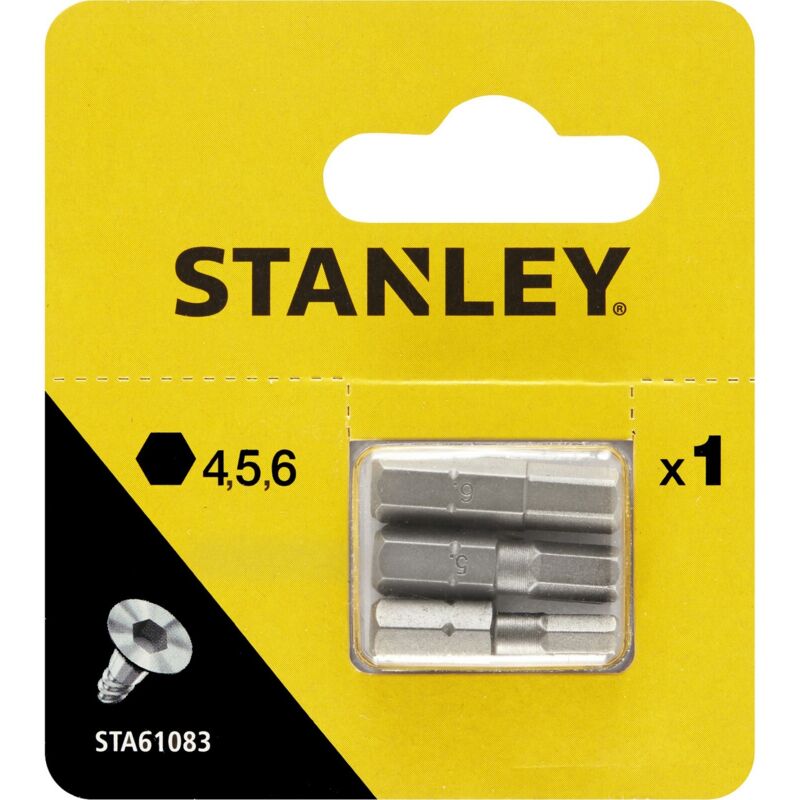foto del prodotto stanley sta61083 x61083 3 inserti mm.25 es. 4-5-6 - piranha