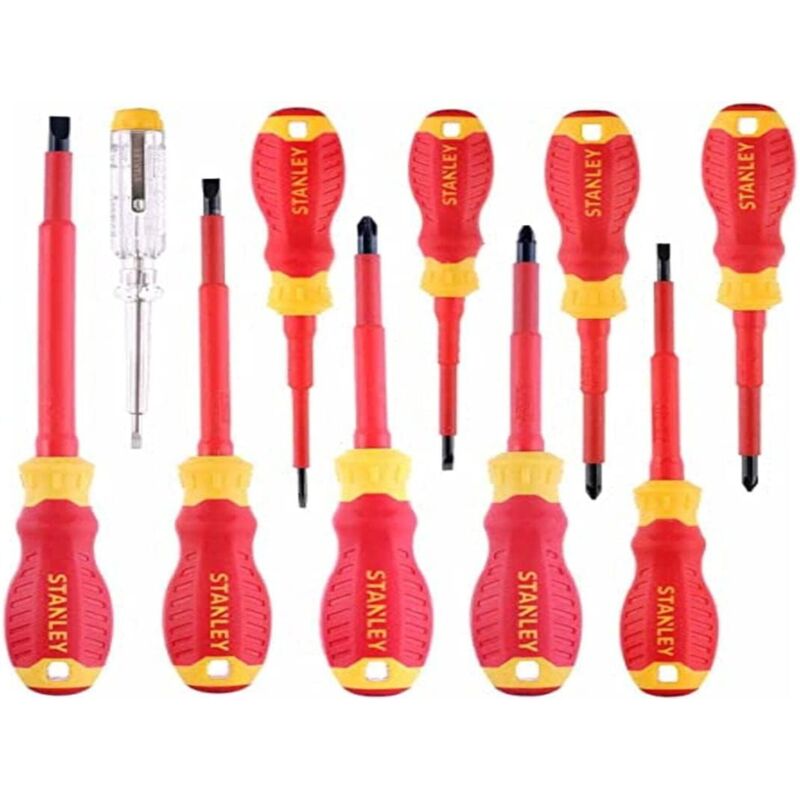 foto del prodotto stanley stht60032 0 set 9 giraviti lama isolata vde con tester