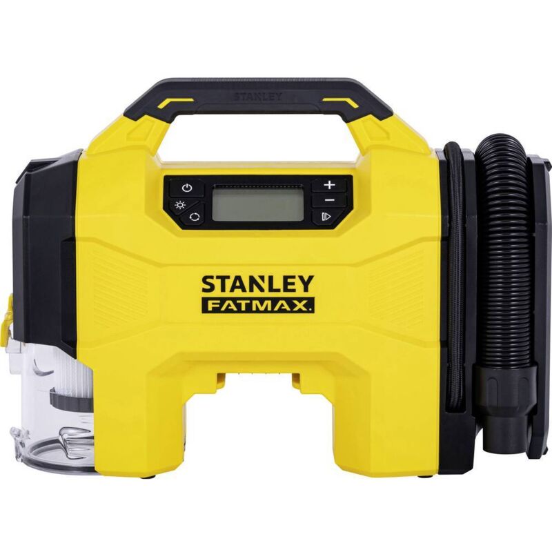 foto del prodotto stanley sxvi02001 compressore a batteria 10 bar adattatore 12v per funzionamento via cavo, display digitale