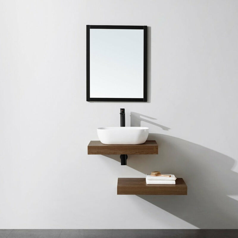 foto del prodotto stano. top per lavabo da appoggio top noce 60 x 46 cm